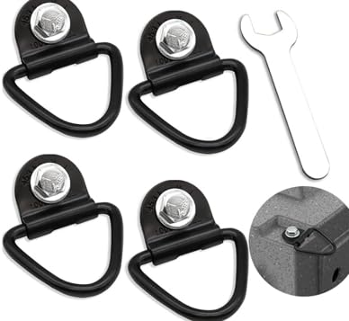 4 Pack Zurrgurt Kit für Ruffland Kennel D-Ring-Kit zum Festbinden mit Schraubenschlüssel Kompatibel mit RuffLand Kennels Ideal zur Sicherung Ihrer Kiste im Fahrzeug 4 Pack Zurrgurt Kit für Ruffland Kennel D-Ring-Kit zum Festbinden mit Schraubenschlüssel Kompatibel mit RuffLand Kennels Ideal zur Sicherung Ihrer Kiste im Fahrzeug von KeaJuidy