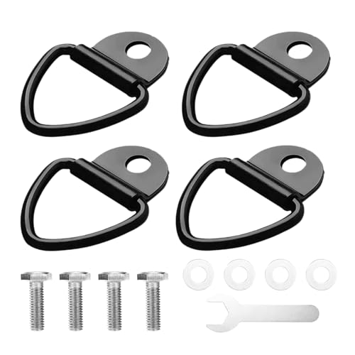 4 Pack Zurrgurt Kit für Ruffland Kennel D-Ring-Kit zum Festbinden mit Schraubenschlüssel Kompatibel mit RuffLand Kennels Ideal zur Sicherung Ihrer Kiste im Fahrzeug von KeaJuidy