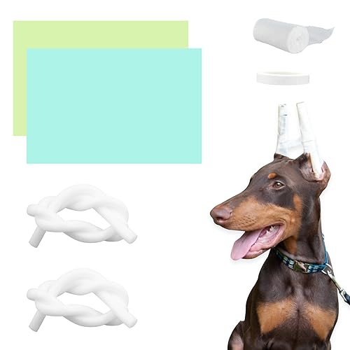 Dobermann Hundeohr Posting Kit Hundeohr Aufstehhilfe Bequemes Hundeohr Zubehör Hund Ohr Stand Up Support Tool mit Schaumstoff und Hartpappe für Dobermann Hunde von KeaJuidy