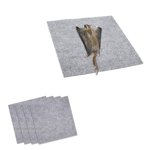 KeaJuidy 4 Stück Zuckergleiter Klettermatten verschleißfeste Kletterspielzeug selbstklebend Käfigzubehör zum Krallenschärfe Käfigdekoration 30x30cm von KeaJuidy