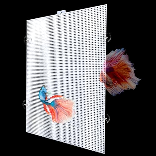 KeaJuidy Aquarium Trennwand mit Klebehaken und Kabelbinder Kunststoffgitter Platte Transparenter Aquariumteiler für Aquarium Unten Box (26x33cm) von KeaJuidy