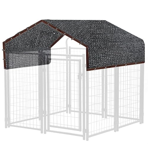 Kecugres Hundehütten-Abdeckung, robust, mit Ösen, für Hundehütte, Terrasse, Pflanzen, Outdoor-Käfige und große Haustiere, 3 x 3 m von Kecugres