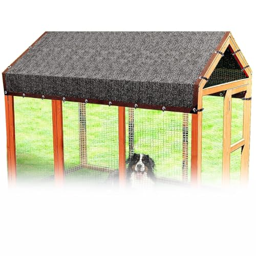 Kecugres Robuste Abdeckung für Hundehütte mit Ösen für den Außenbereich, Hundehaus, Terrasse, Pflanzen, 3 x 3 m, Hundekäfig, Netz-Plane für draußen, Hundehütte, Terrasse von Kecugres