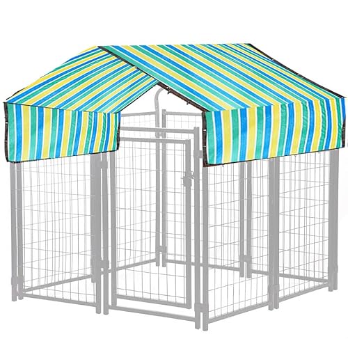 Kecugres Upgrade Stabile Hundehütte Schattenabdeckung mit Ösen - Sonnenblock-Netz-Schattenpaneel - Hundekäfig-Stoffnetz für Hundehäuser, Terrassenpflanzen, 3 x 3 m (10 x 10 Fuß, grün) von Kecugres