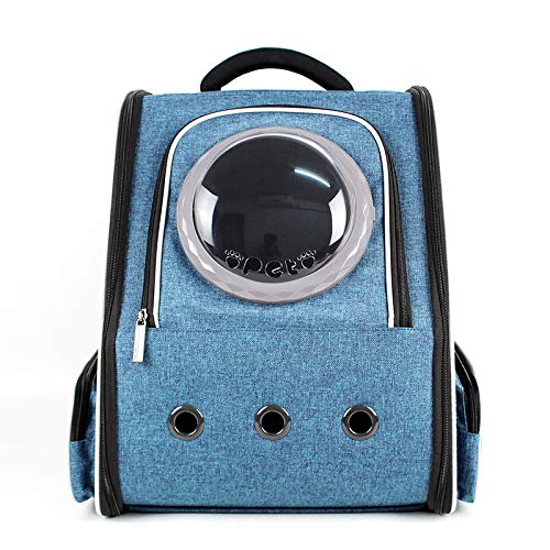 Kedoukj Hunde-Rucksack-Tragetasche Große Haustier-Tragetasche für Katzentrage Reisen Wandern Faltbarer Welpe Kuppel Welpe Raumkapsel Fluggesellschaft zugelassen Tragbar Outdoor Ergonomisches Grau von Jlwiy