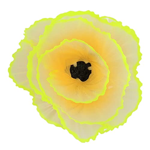Keebgyy Simulationskorallendekoration, Künstliche Korallenaquariumdekoration, Aquariumsimulationskorallenwasserpflanze, Fluoreszierende Fischglaspflanzendekoration für (Gelb) von Keebgyy