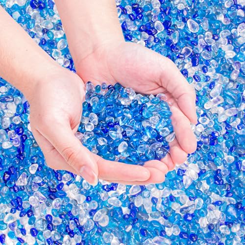 Keedolla Aquarium-Glas-Kieselsteine, 425 ml, blaue Mischung, Aquariumsteine, Glassteine, zum Basteln, Vasenfüller, Garten, Sukkulenten, Dekoration Keedolla Aquarium-Glas-Kieselsteine, 425 ml, blaue Mischung, Aquariumsteine, Glassteine, zum Basteln, Vasenfüller, Garten, Sukkulenten, Dekoration von Keedolla