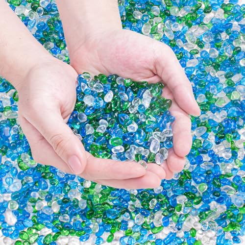Keedolla Aquarium-Glas-Kieselsteine, Aquarium-Steine, Kies, grüne Mischung, Glassteine, Fischschalen-Felsen für Vasenfüller, DIY-Handwerk, Heimdekoration – 425 ml, 6–9 mm Keedolla Aquarium-Glas-Kieselsteine, Aquarium-Steine, Kies, grüne Mischung, Glassteine, Fischschalen-Felsen für Vasenfüller, DIY-Handwerk, Heimdekoration – 425 ml, 6–9 mm von Keedolla