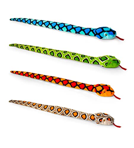 Keel Toys SE1166 150cm Keeleco Snakes 4 sortiert 1 Zufällige Lieferung 100% knuddelig 100% recycelt von Keel Toys