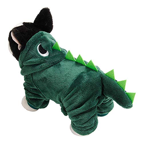 Dinosaurier Kostüm für Hund und Katze, Haustier Dino Hoodie Kleidung Winter Kapuzenmantel für kleine Hunde Welpen (XL) von Keenso