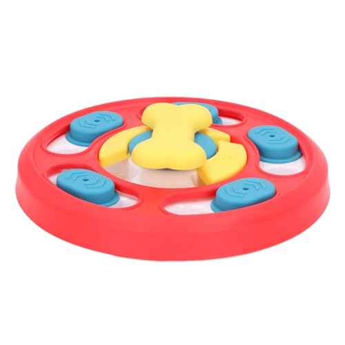 Interaktives Leckerli-Puzzle-Futterspielzeug für Hunde, IQ-Training, Angstlinderung, Geistige Stimulation, Körperliche Bewegung, Langlebiger Kunststoff, 24,4 X 24,4 Cm für (Rot) von Keenso