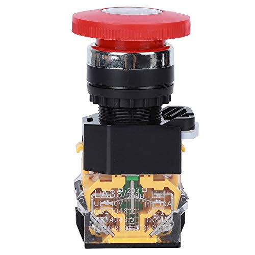 Keenso Einschalter für den Industriellen Notfall-Stopp-Druckknopf Langlebiger Kunststoff für 440 V 10A Schutz von Keenso