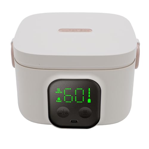 Keenso Elektrische Lunchbox Lebensmittel Wärmer Schüssel Große Kapazität Tragbares Design 500 Ml 7 Zahnrad Timer für Reisecamping Keenso Elektrische Lunchbox Lebensmittel Wärmer Schüssel Große Kapazität Tragbares Design 500 Ml 7 Zahnrad Timer für Reisecamping von Keenso