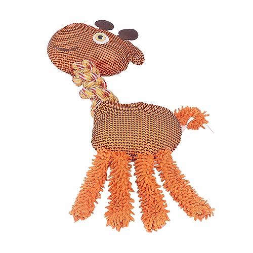Keenso Langlebiges, Interaktives, Quietschendes Haustier-Kauspielzeug für Hunde, Zähneknirschen, Bissfest, Angstreduzierung (Giraffe) von Keenso