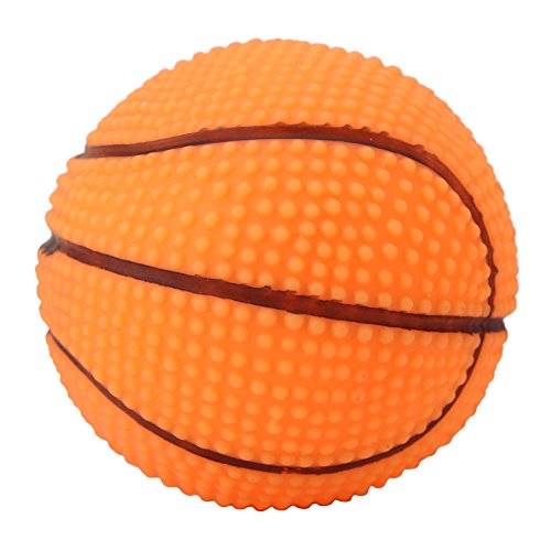 Keenso Quietschendes Latex-Hundespielzeug, Gummi, Kauspielzeug, Bälle für kleine, mittelgroße Hunde (Basketball) von Keenso