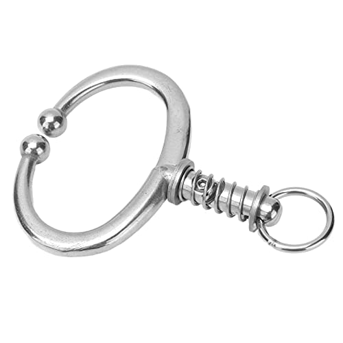 Keenso Rindernasenklemme Leichtes Edelstahlbullennasenring mit Frühling für Milchkühen und Bullen, Sicheres Farmwerkzeug (Großer W Spring Bull Nasenring) von Keenso