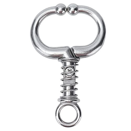 Keenso Rindernasenklemme Leichtes Edelstahlbullennasenring mit Frühling für Milchkühen und Bullen, Sicheres Farmwerkzeug (Kleiner W-Feder-Bullennasenring) von Keenso
