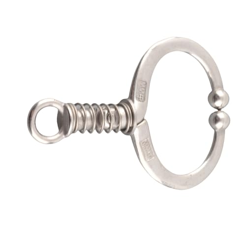 Keenso Rindernasenklemme Leichtes Edelstahlbullennasenring mit Frühling für Milchkühen und Bullen, Sicheres Farmwerkzeug (Mittelgroßer W Spring Bull Nasenring) von Keenso