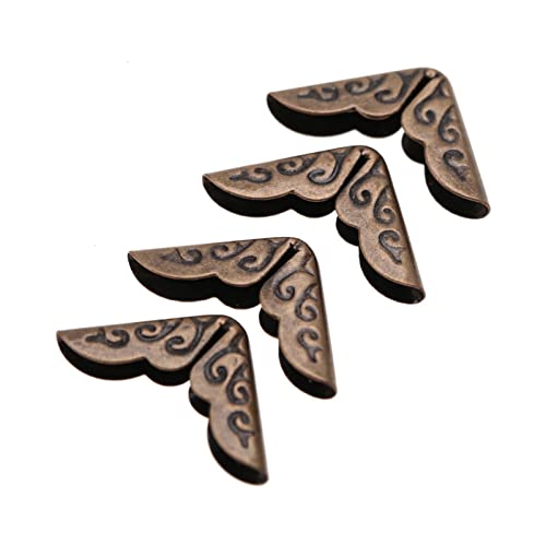 Keenso Vintage Album Corner Protectors 50 Bronze Finishing, Eisendekoritem für Scrapbooking, Langlebige Notizbücher, Einfache Installation (Eisen, Bronze, 50) (C086 Blue Bronze) von Keenso