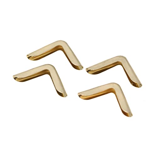 Keenso Vintage Album Corner Protectors 50 Bronze Finishing, Eisendekoritem für Scrapbooking, Langlebige Notizbücher, Einfache Installation (Eisen, Bronze, 50) (C103 Messingfarbe) von Keenso
