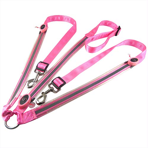 LED-Brustgeschirr für Pferde, Leuchtendes LED-Pferdegeschirr für Nachtreiten (PINK) von Keenso