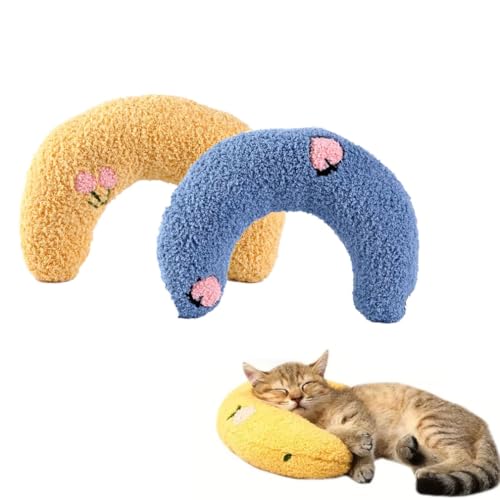 2 Stück Plinko Dog Pillow - U Shaped Pet Calming Toy, Nackenkissen für Haustiere, Beruhigungskissen für Hunde, Katzenminze Kissen, Kissen für Katzen Nackenkissen Hund für Katzen oder Kleine Hunde (A) 2 Stück Plinko Dog Pillow - U Shaped Pet Calming Toy, Nackenkissen für Haustiere, Beruhigungskissen für Hunde, Katzenminze Kissen, Kissen für Katzen Nackenkissen Hund für Katzen oder Kleine Hunde (A) von Keeplus