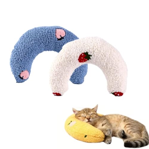 2 Stück Plinko Dog Pillow - U Shaped Pet Calming Toy, Nackenkissen für Haustiere, Beruhigungskissen für Hunde, Katzenminze Kissen, Kissen für Katzen Nackenkissen Hund für Katzen oder Kleine Hunde (D) 2 Stück Plinko Dog Pillow - U Shaped Pet Calming Toy, Nackenkissen für Haustiere, Beruhigungskissen für Hunde, Katzenminze Kissen, Kissen für Katzen Nackenkissen Hund für Katzen oder Kleine Hunde (D) von Keeplus