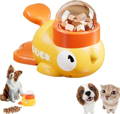 Cat Slot Machine Treat Dispenser, Hundespielzeug, Entenform Katze Slow Feeder Spielzeug für Haustier,Duck Shape Interaktives hundespielzeug, Intelligenzspielzeug für Hunde mit Slow Feeder Cat Slot Machine Treat Dispenser, Hundespielzeug, Entenform Katze Slow Feeder Spielzeug für Haustier,Duck Shape Interaktives hundespielzeug, Intelligenzspielzeug für Hunde mit Slow Feeder von Keeplus