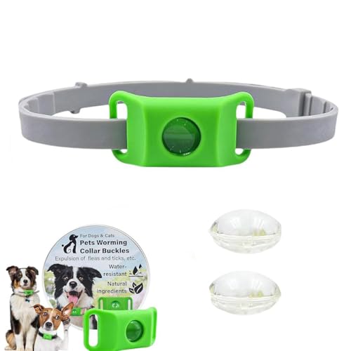 Clavya Tags for Dogs, Clavya Natural Collar for Dog, Clavya Tags für Hunde, Clavya Naturkragen für Hunde, 4 Monate lang dauernder Schutz,Wasserdichte Haustierhalsbanden, verstellbare für Hundes (1Set) von Keeplus