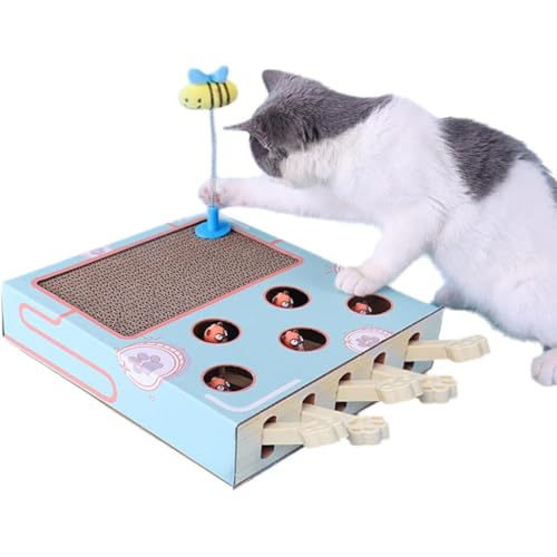 Miaofairy Cat Toy, Miaofairy Whack-a-Mole 3-in-1 Cat Scratcher and Toy, Schlagen Sie einen Maulwurf Katze Spielzeug, Katze Schlagen Sie einen Maulwurf Spielzeug, 3 in 1 Interaktives Katzenspielzeug Miaofairy Cat Toy, Miaofairy Whack-a-Mole 3-in-1 Cat Scratcher and Toy, Schlagen Sie einen Maulwurf Katze Spielzeug, Katze Schlagen Sie einen Maulwurf Spielzeug, 3 in 1 Interaktives Katzenspielzeug von Keeplus