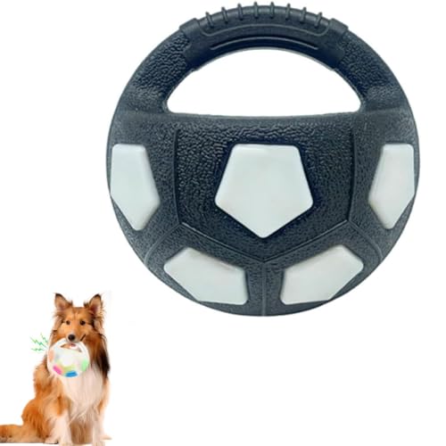 The Mellow Dog Calming Ball, Dog Ball with Handle, Hundespielzeug Hundeball Squeaker, Hundeball Quietschend Unzerstörbar, Interaktives Hundespielzeug, Interaktiver Spielball für Hunde (Schwarz) von Keeplus