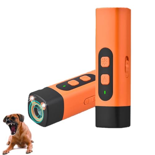 Ultrasonic Dog Repeller, Ultraschall Anti Bell Gerät Hunde, Handheld Anti Bell Gerät Hunde, LED Anti Bellen Gerät, Hund Antibell, USB Aufladung Hunde Bellen Stoppen Ultraschall Gerät Innen Draußen von Keeplus