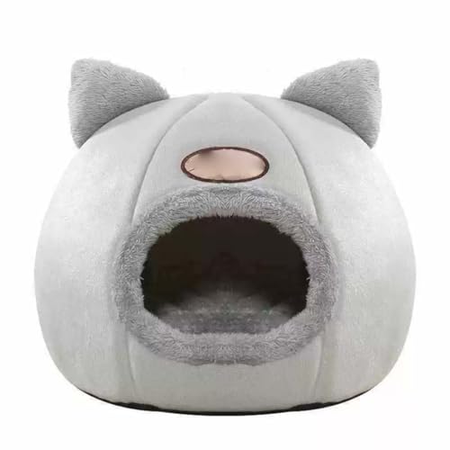 Vogueinstore Deep Sleep Comfort Cat Bed, Vogueinstore Flannel Tent Cat Bed, Flauschiges Katzenbett, Katzenbett große Katzen Katzenhöhle, Plüsch Katzenhaus Indoor, Katzen Bettchen waschbar (M) von Keeplus