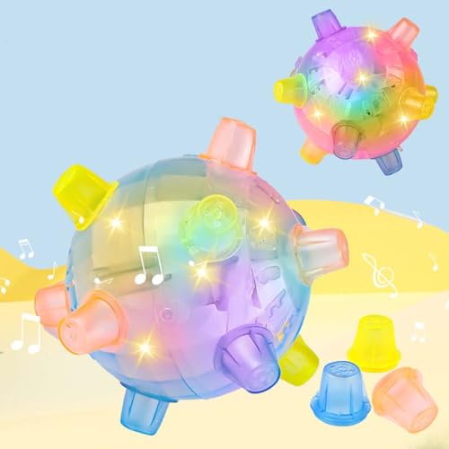 Zealburst Dog Toy, Jumping Activation Ball for Dogs, Zealburst DogBall, Balls Hundespielzeug Hundeball Pet LED Jumping Balls Spielball Musik Bouncing Toy Tanzen Toy für Hunde Katzen (Blau) von Keeplus