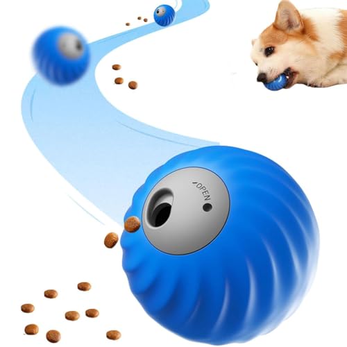 Zoomie Buddy 2.0, Zoomie Buddy Dog Toy,Interactive Dog Toy,Interaktives Hundespielzeug Ball,Katzenspielzeug,Intelligenzspielzeug,Futterball für Hunde,Slow Feeder Spielzeugball für Hundes (Blau) von Keeplus