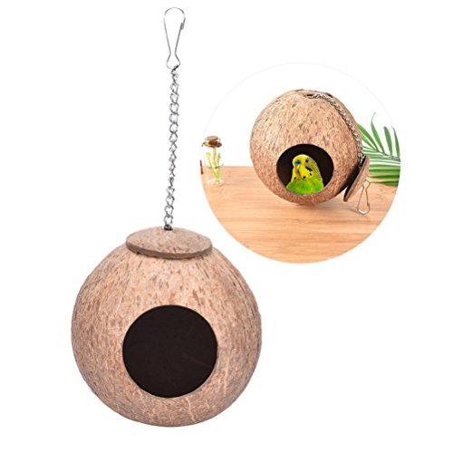 Natürliches Kokosnuss-Vogelnest, Nest für Papagei, Sittiche, Nymphensittiche, Kanarienvogel, Finken, Tauben, für den Käfig für Hamster, Ratten, Rennmäuse, Mäuse, Nahrungszufuhr-Spielzeug Natürliches Kokosnuss-Vogelnest, Nest für Papagei, Sittiche, Nymphensittiche, Kanarienvogel, Finken, Tauben, für den Käfig für Hamster, Ratten, Rennmäuse, Mäuse, Nahrungszufuhr-Spielzeug von DEAD MONEY