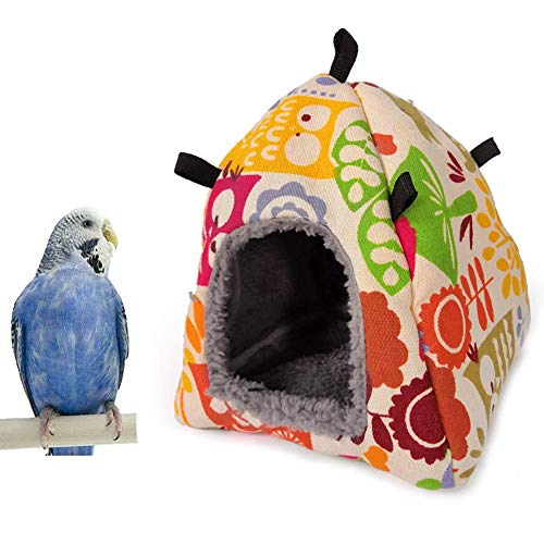 Vogelnest Haus Hängende Hängematte Bett Spielzeug für kleine und mittelgroße Haustiere Papageien Sittiche Nymphensittiche Kakadu Amazon Lovebird Wellensittich Finken Kanarienvogel Hamster Ratten von Keersi