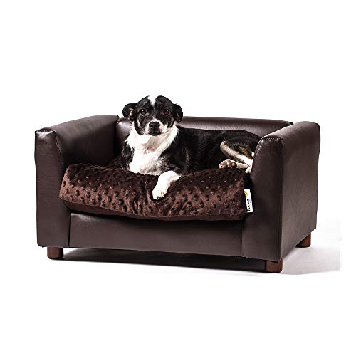Keet Fluffly Deluxe Pet Bed Sofa Chocolate small von Keet