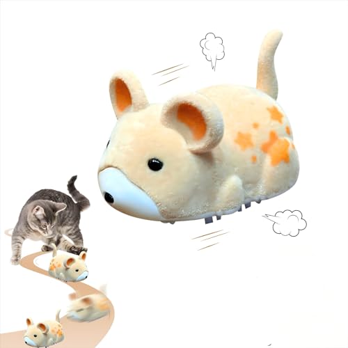 Katzenspielzeug Selbstbeschäftigung,Katzen Spielzeug Maus Elektrisch Interactive Electric Hamster Cat Toy,Selbst Bewegen Hindernisse Vermeiden Interaktives Katzenspielzeug für alle Katenrassen (01) von Keho Keho Kehongdun