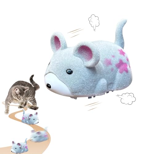 Katzenspielzeug Selbstbeschäftigung,Katzen Spielzeug Maus Elektrisch Interactive Electric Hamster Cat Toy,Selbst Bewegen Hindernisse Vermeiden Interaktives Katzenspielzeug für alle Katenrassen (02) von Keho Keho Kehongdun