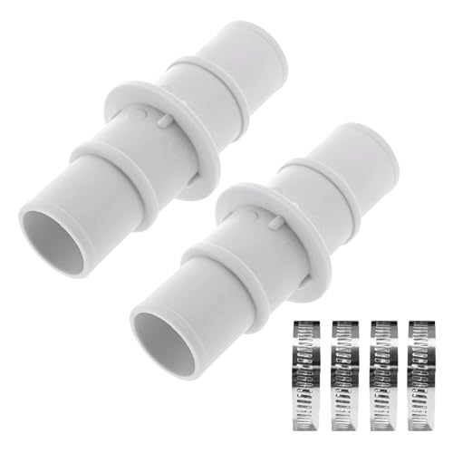 Pool Schlauchadapter Adapter,Pool Schlauchverbinder Set,Poolschlauch Verbinder für 32 mm und 38 mm Doppelschlauchtülle,Poolschlauch Adapter mit Universal Edelstahl Schlauchkupplung Verbindungsstück von Keho Keho Kehongdun