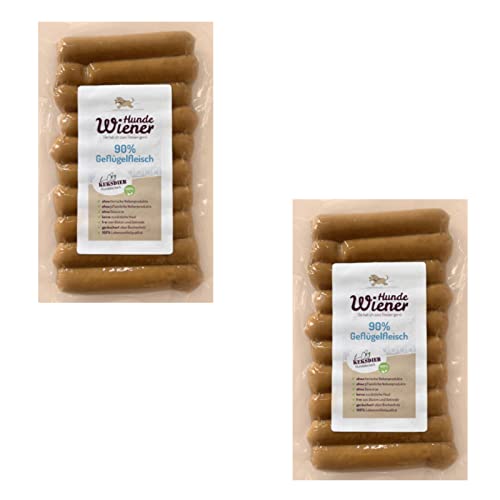 Keksdieb Hunde-Wiener - Leckerlis für Hunde mit Geflügel - Doppelpack - 2 x 10 Stück von Ewbob