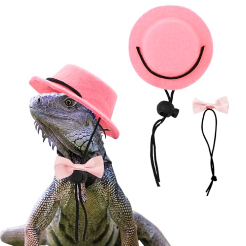Bartdrachen-Hut und Fliege, niedliches Valentinstag-Kostüm, Outfit-Zubehör-Set für Eidechsen, Geckos, Hamster, Bartratten, Rosa, 2 Stück Bartdrachen-Hut und Fliege, niedliches Valentinstag-Kostüm, Outfit-Zubehör-Set für Eidechsen, Geckos, Hamster, Bartratten, Rosa, 2 Stück von Kelamayi