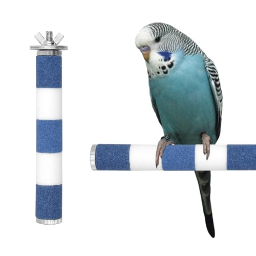 Papageiensitzstange, 15 cm Blau&Weiße Farbe Vogelsitzständer für Vogelpapageien, Wellensittiche, Sittiche, Nymphensittiche, Sittiche, Lovebird, Käfig, Pfotenschleifspielzeug Papageiensitzstange, 15 cm Blau&Weiße Farbe Vogelsitzständer für Vogelpapageien, Wellensittiche, Sittiche, Nymphensittiche, Sittiche, Lovebird, Käfig, Pfotenschleifspielzeug von Kelamayi