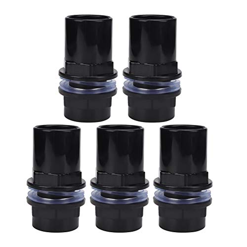 Kelepu 5 Stück Aquarium-Wasserrohrverbindung, Kunststoff, schwarz, Aquarium-Wasserrohrverbindung für Aquarien (32mm) von Kelepu