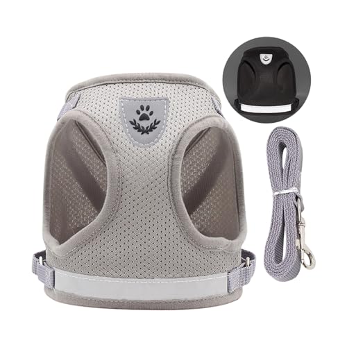 Atmungsaktives Hundegeschirr, reflektierender Riemen, bequemes Hundegeschirr für kleine Haustiere, Outdoor-Aktivitäten, Spazierengehen, Zubehör, verstellbarer Brustgurt von Kelisdi