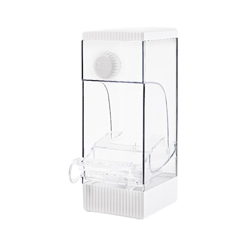 Durchsichtiger Käfig-montierter Vogelfutterspender für Papageien, automatische Vogelfutterstation zum Aufhängen, Futterbehälter, spritzfrei, automatisch von Kelisdi
