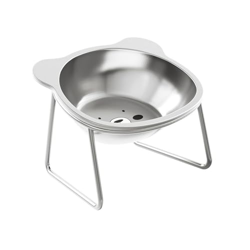 Erhöhter Futternapf für Katzen, bartfreundlich, Edelstahl, erhöhtes Geschirr für Futter und Wasser, Kätzchen, Edelstahl Erhöhter Futternapf für Katzen, bartfreundlich, Edelstahl, erhöhtes Geschirr für Futter und Wasser, Kätzchen, Edelstahl von Kelisdi