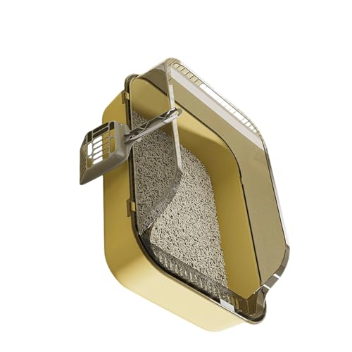 Halbgeschlossene Katzentoilette, hohe Wand, Spritzschutz, verdickte Geruchskontrolle, leicht zu reinigen, Katzentoilette für Zuhause, Badezimmer Halbgeschlossene Katzentoilette, hohe Wand, Spritzschutz, verdickte Geruchskontrolle, leicht zu reinigen, Katzentoilette für Zuhause, Badezimmer von Kelisdi