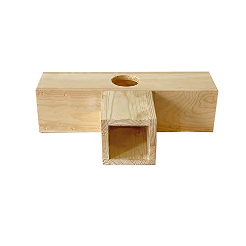 Haustier-Holzhaus-Tunnel-Aktivitätszentrum, solide, sicher, ungiftig, Kauspielzeug für S/L, 2 Arten von Hamsterhölzern und Verstecke Haustier-Holzhaus-Tunnel-Aktivitätszentrum, solide, sicher, ungiftig, Kauspielzeug für S/L, 2 Arten von Hamsterhölzern und Verstecke von Kelisdi